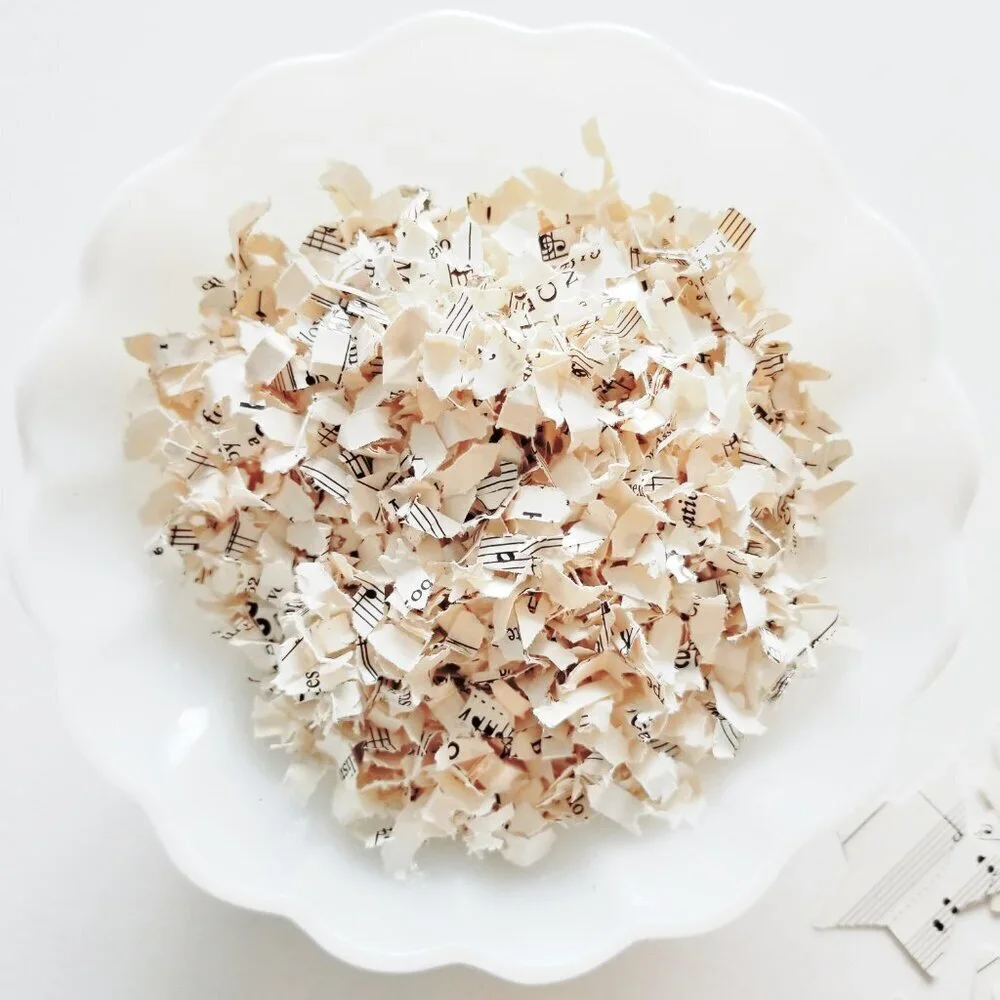 Vintage Sheet Music Confetti | Wedding Exit Toss | 4 Cups